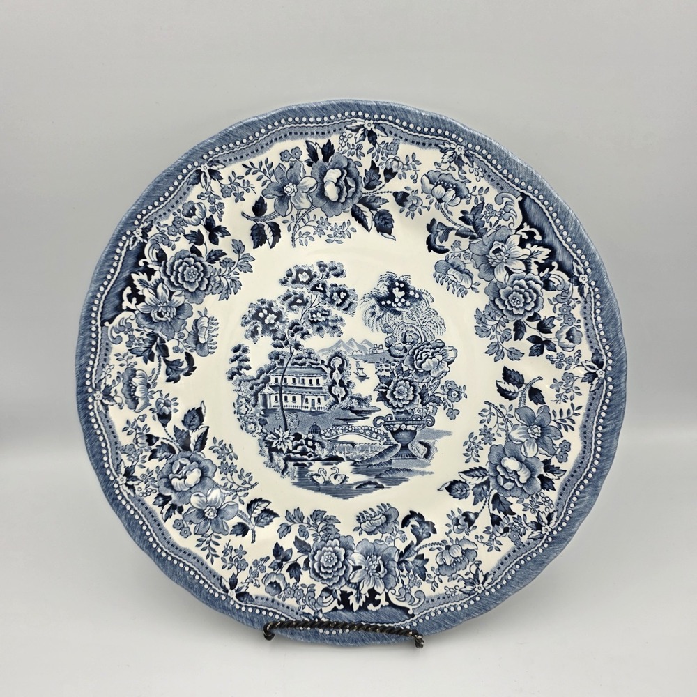 1 Dinner Plate Tonquin Blue by Churchill 10" Made in Staffordshire England